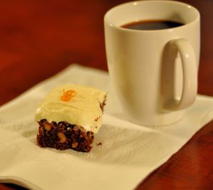 brownie and coffee