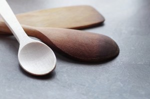 Three mixing spoons